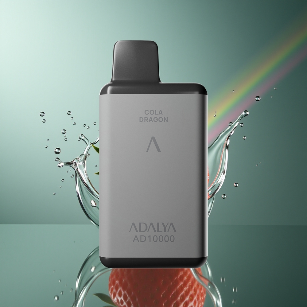 Wholesale Lithuania Adalya AD 10000 Pufų Vienkartinės Elektroninės Cigaretės Braškės Splašas USB-C 14 ml