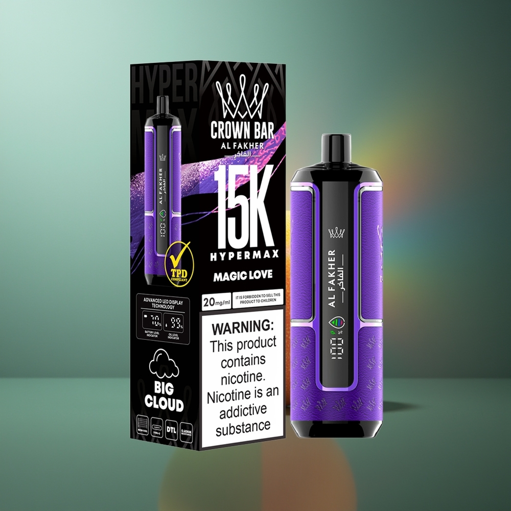 Wholesale Lithuania Al Fakher Crown Bar 15K 600mAh Kompaktinis Magiška Meilė
