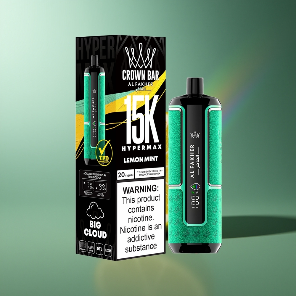 Wholesale Lithuania Al Fakher Crown Bar 15K Citrinų Mėta 22ml 600mAh