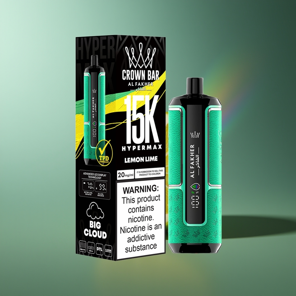 Wholesale Lithuania Al Fakher Crown Bar 15K Citrina Kalkė + 600mAh