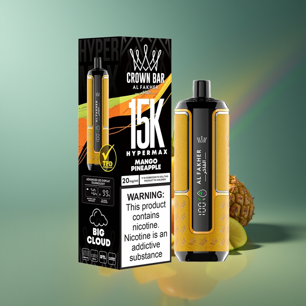 Wholesale Lithuania Al Fakher Crown Bar 15K Mango Ananasas 600mAh 22ml
