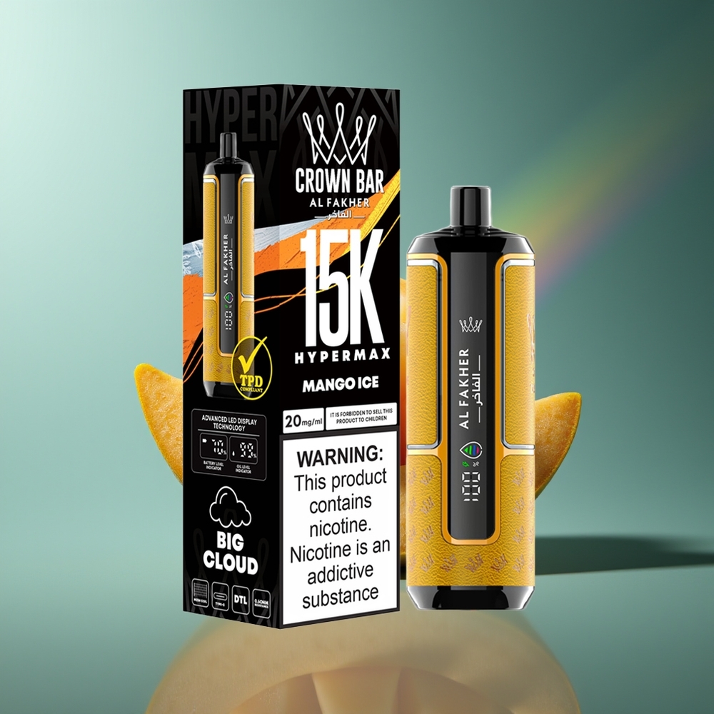 Wholesale Lithuania Al Fakher Crown Bar 15K Mango Ledas Hypermax