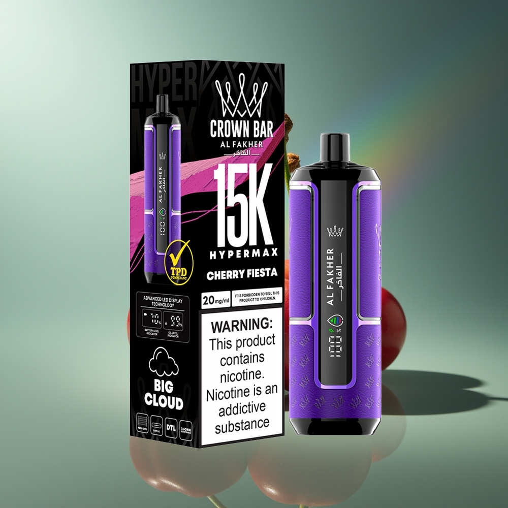 Wholesale Lithuania Al Fakher Crown Bar 15K Šermuonlėdžių Fiesta 22ml 600mAh