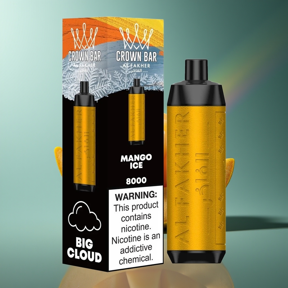 Wholesale Lithuania Al Fakher Crown Bar 8000 Mango Ledas 18ml 5mg