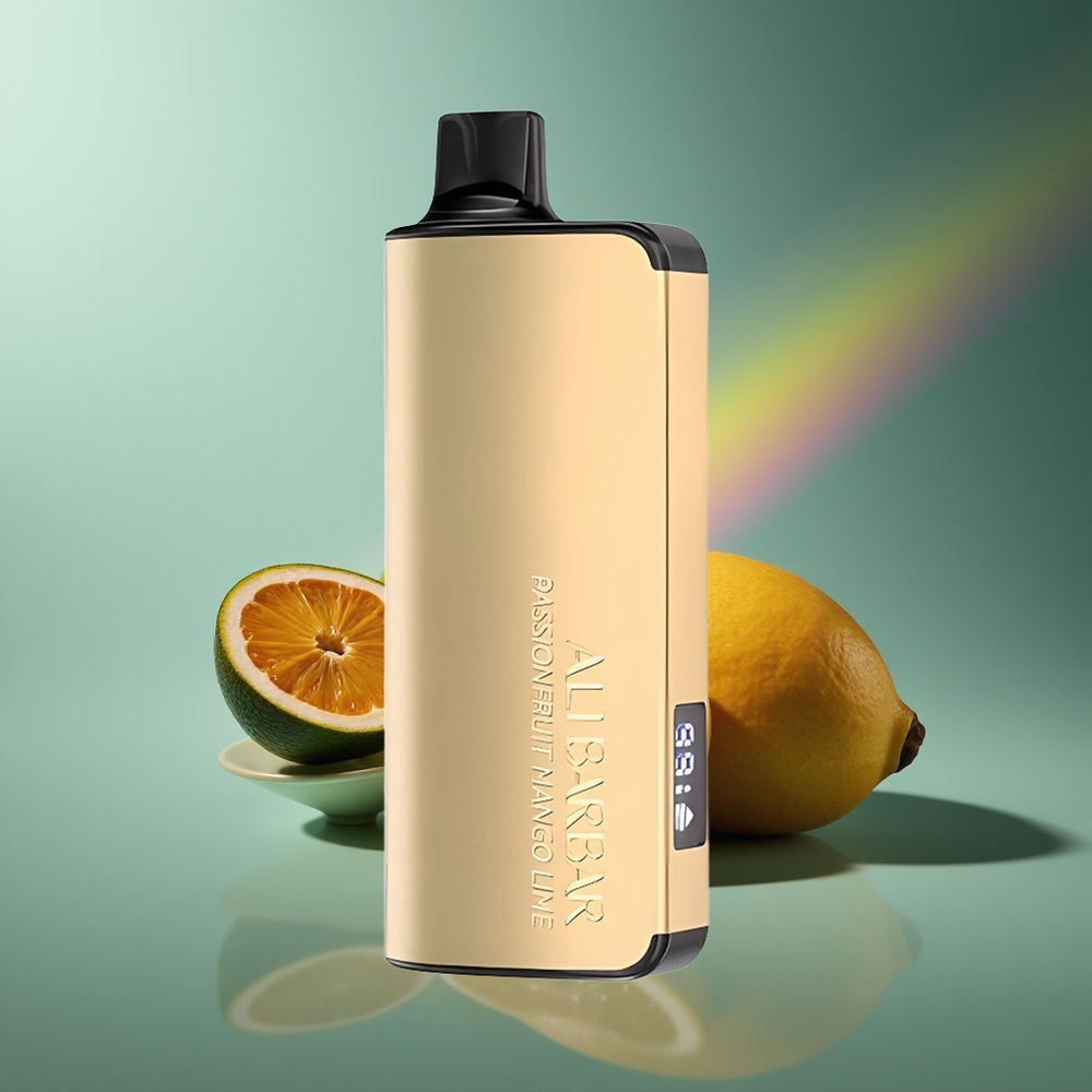 Wholesale Lithuania Alibarbar Ingot 9000 Puffs Marškinių Mango Citrina 2350mAh LED Ekranas