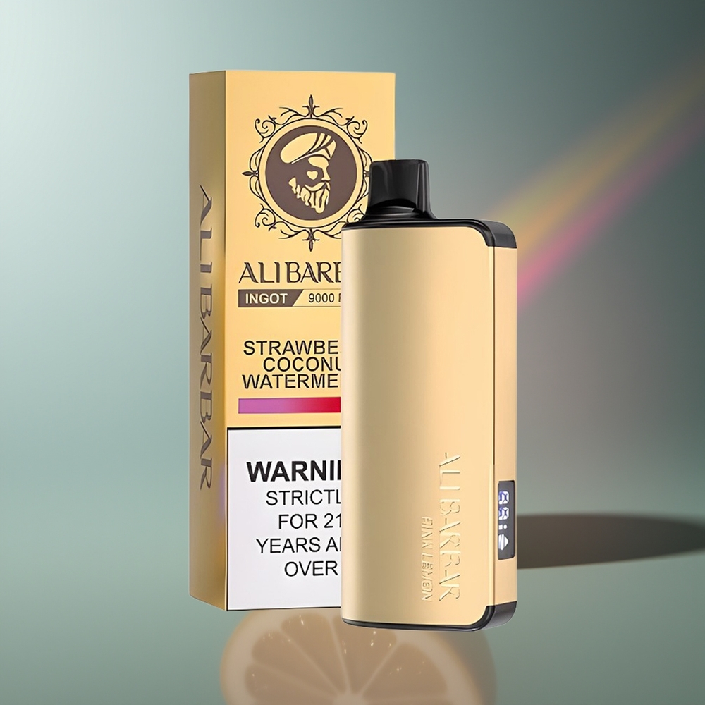 Wholesale Lithuania Alibarbar Ingot 9000 Puffs Rūgščios Citrinos Vienkartinės Elektroninės Cigaretės 2350mAh 22ml