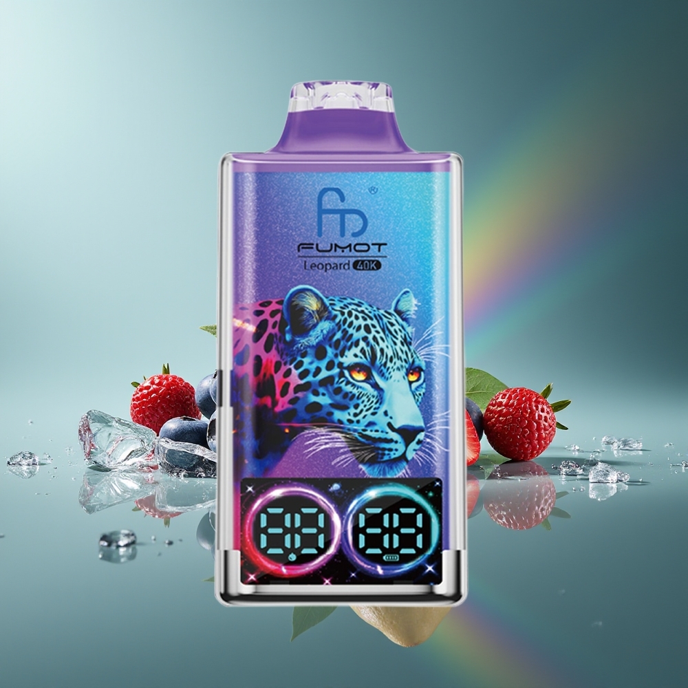 Wholesale Lithuania Fumot Leopard 40000 Puffs Mėlynės Su Ledu Dual Mesh Type-C Charging