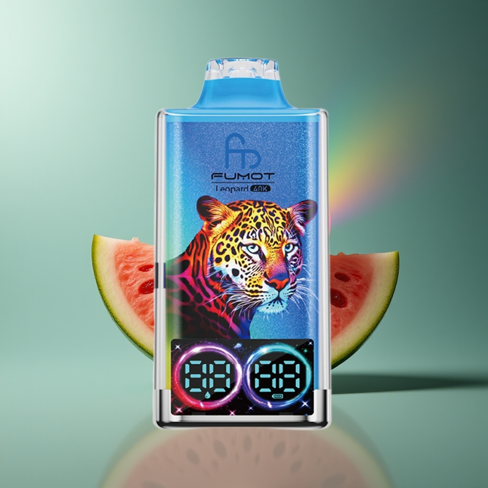 Wholesale Lithuania Fumot Leopard 40K Puffs Vienkartinės Elektroninės Cigaretės Arbūzas Kramtomųjų Guma 5% Nicotine Digital Tube Oil Power Display