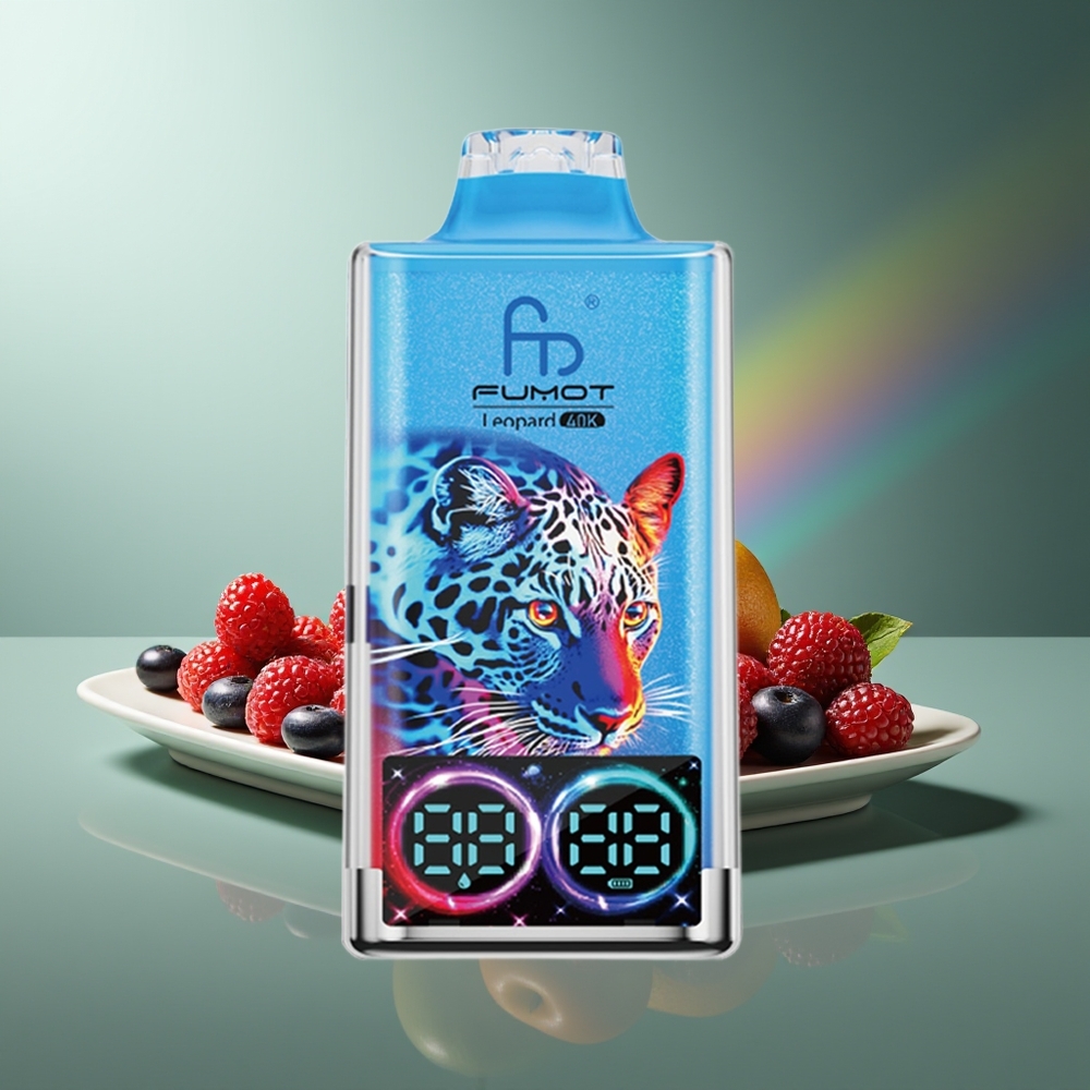 Wholesale Lithuania Fumot Leopard 40K Puffs Vienkartinės Elektroninės Cigaretės Mišrios Uogos 5% Nicotine Type-C Charging