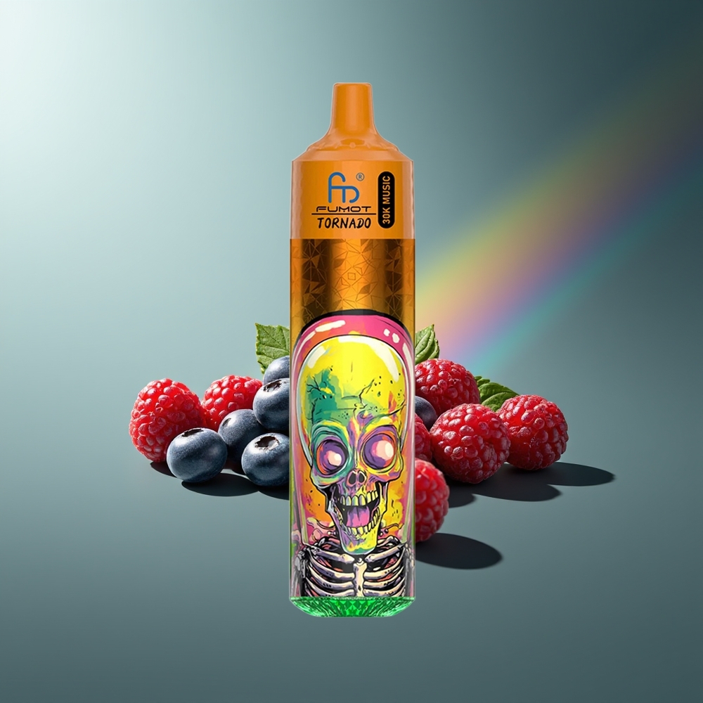 Wholesale Lithuania Fumot RandM Tornado 30000 Puffs Mėlynių Aviečių 30mL 600mAh