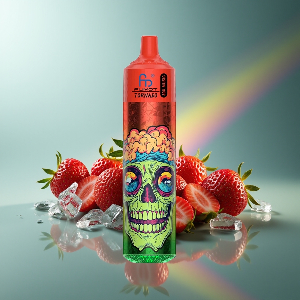 Wholesale Lithuania Fumot Randm Tornado 30000 Braškų Uogų Ledas 30mL 600mAh