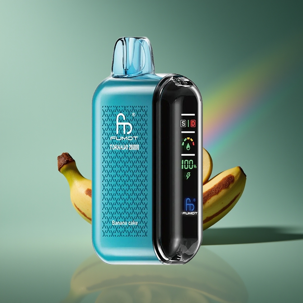 Wholesale Lithuania Fumot Tornado 20000 Puffs Bananinė Tortas Dual Mesh Smart Display