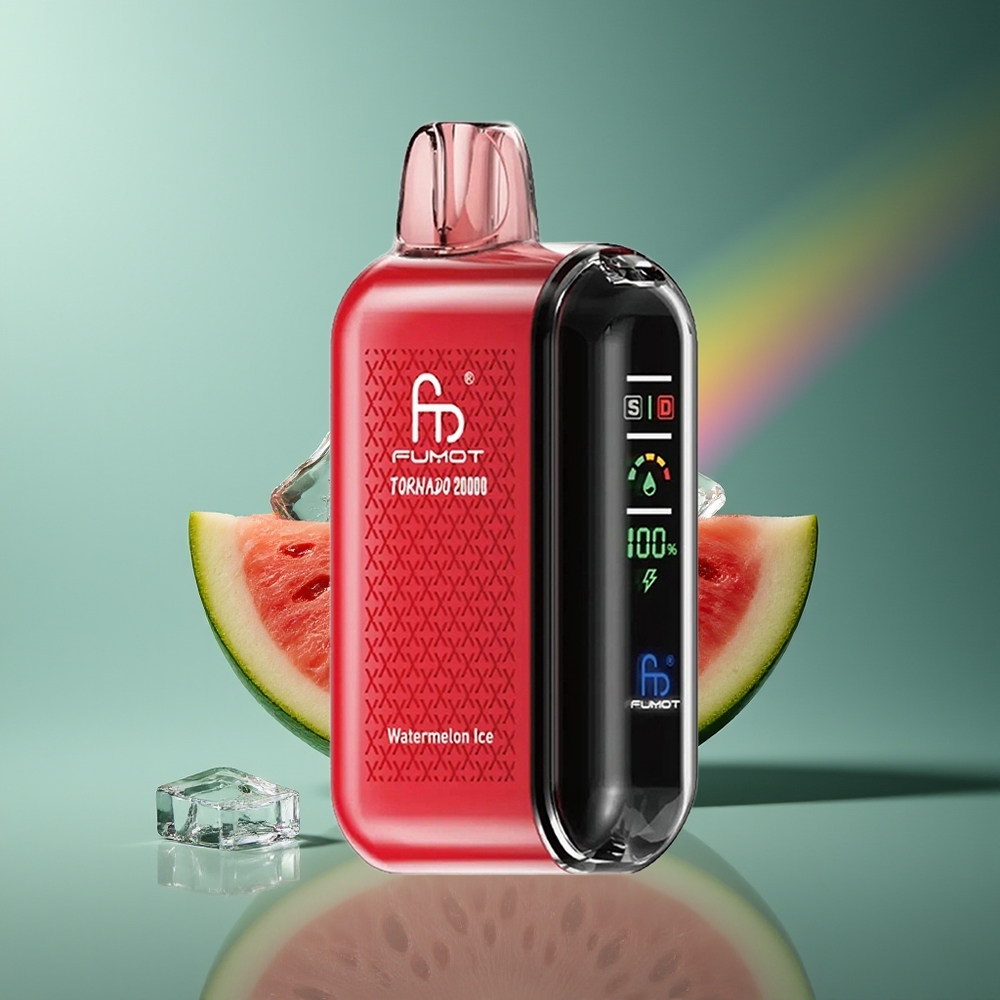 Wholesale Lithuania Fumot Tornado 20000 Puffs Dual Mesh Coil Arbūzo Ledas Smart Display