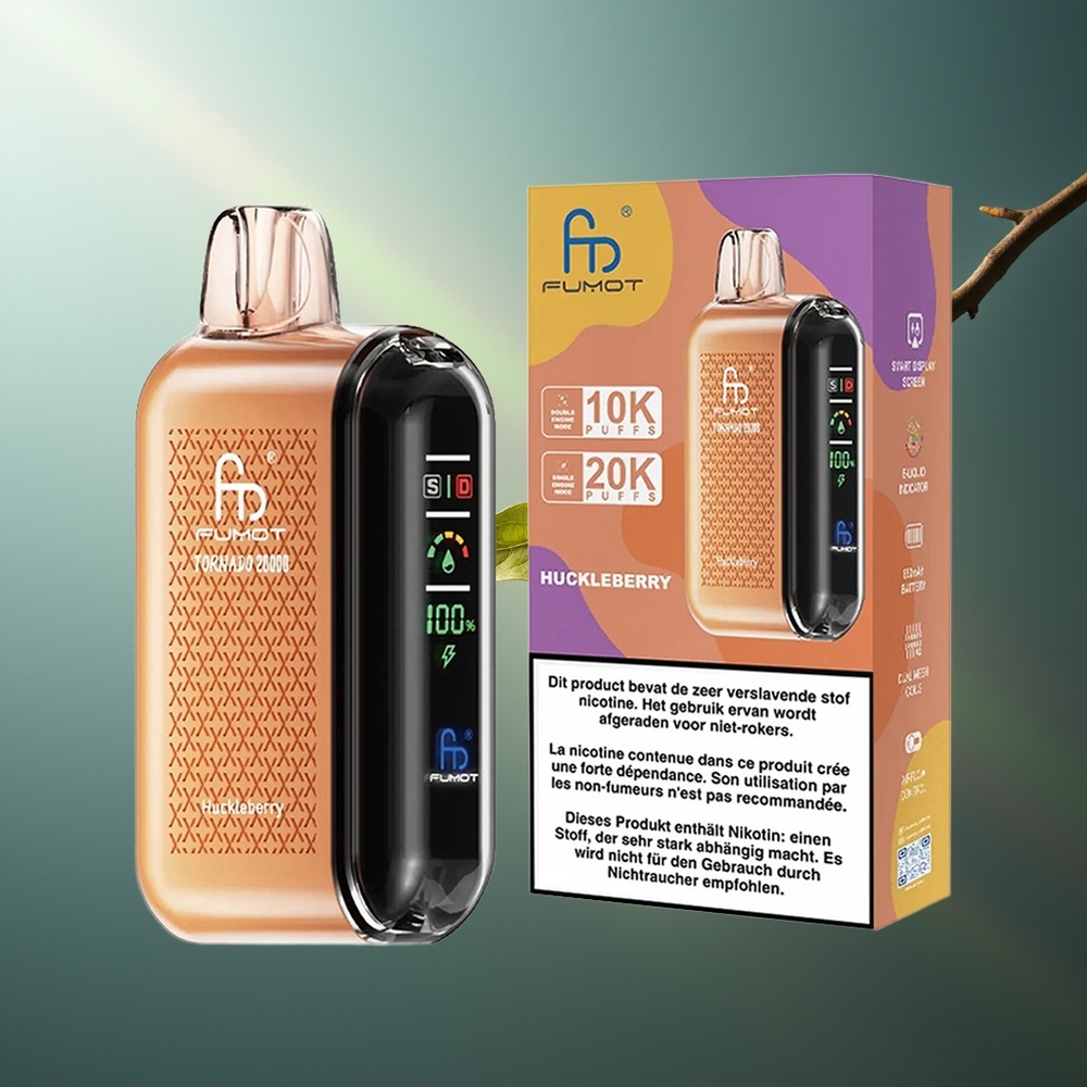 Wholesale Lithuania Fumot Tornado 20000 Puffs Dviguba Tinklelio Dūžis Mėlynųjų Serbentų 20ml