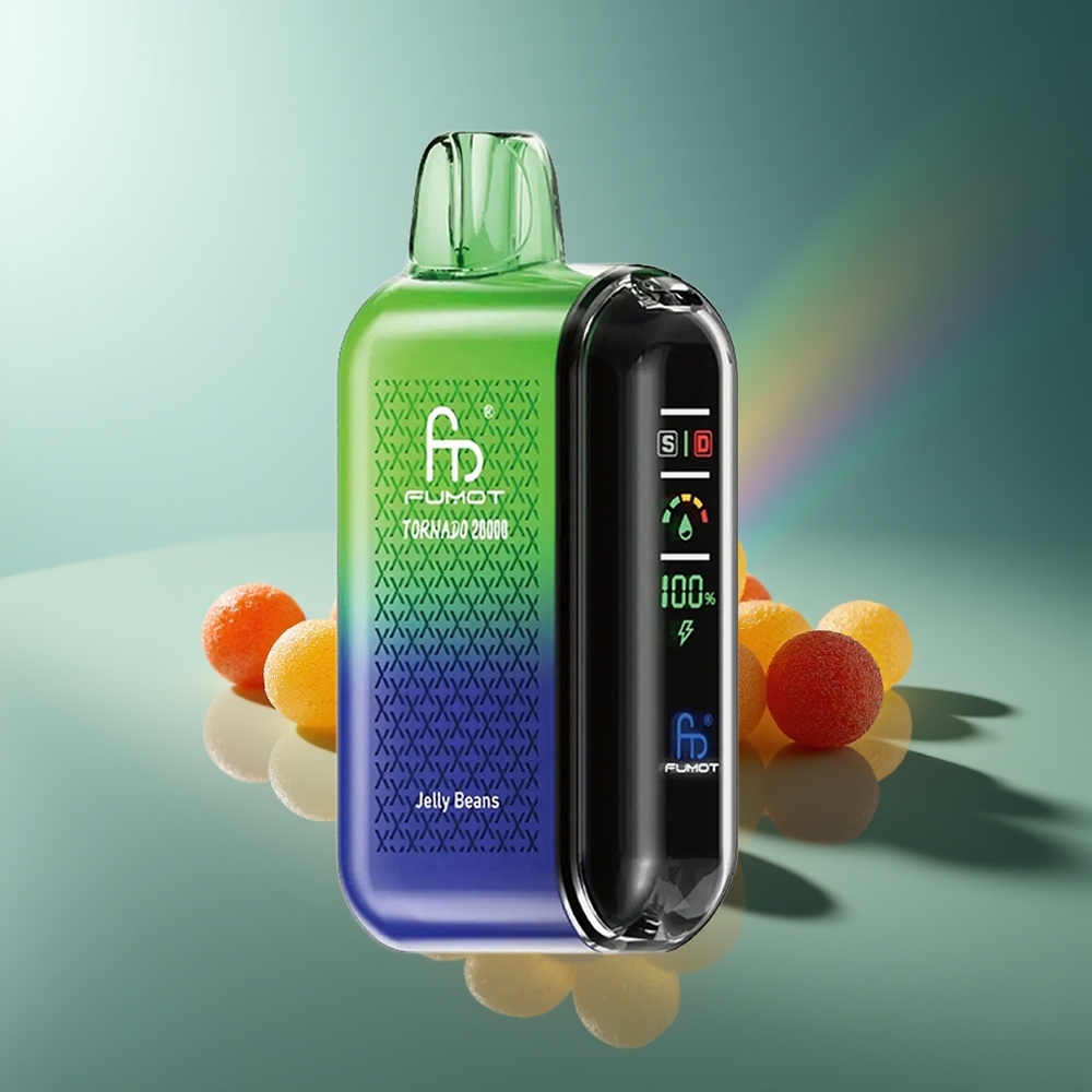 Wholesale Lithuania Fumot Tornado 20000 Puffs Dvigubas Tinklas Airflow Control Jelly Beans