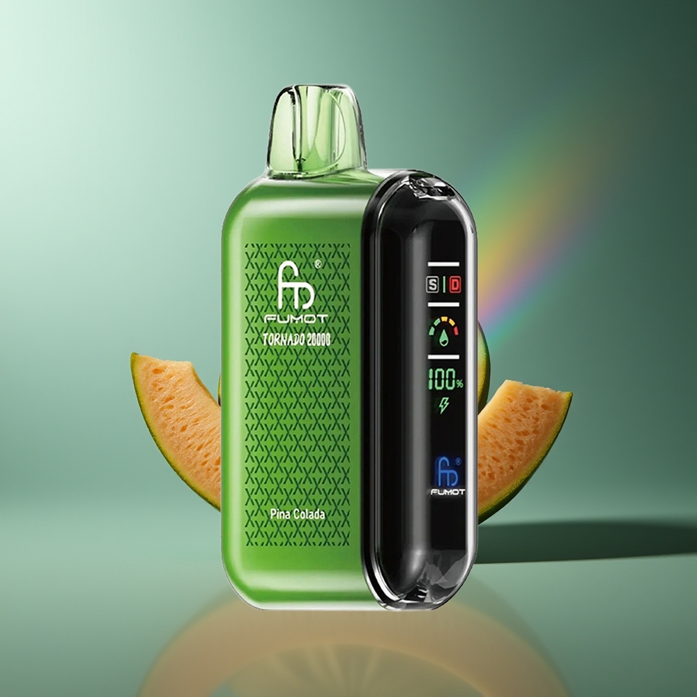 Wholesale Lithuania Fumot Tornado 20000 Puffs Pina Kolada Dual Mesh Coil Smart Display