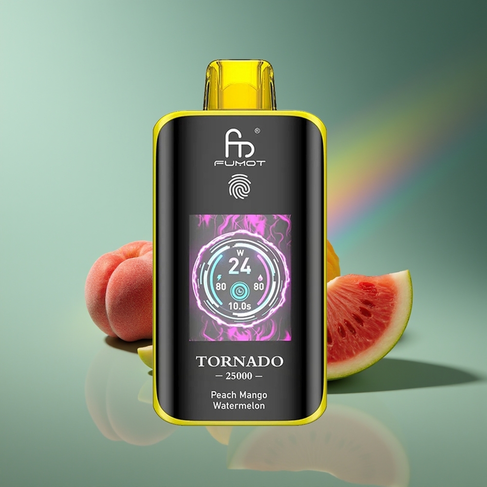 Wholesale Lithuania Fumot Tornado 25000 Pūsų Persikas Mango Arbūzas 700mAh 20ml