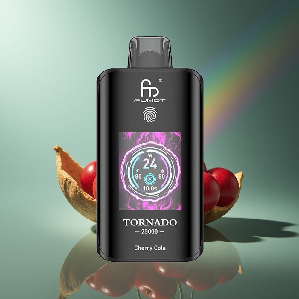 Wholesale Lithuania Fumot Tornado 25000 Pūsų Vyšnių Kola 20ml 700mAh