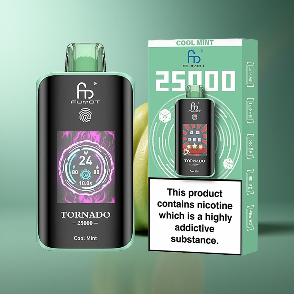Wholesale Lithuania Fumot Tornado 25000 Puffs 20ml Šalta Mėta 700mAh