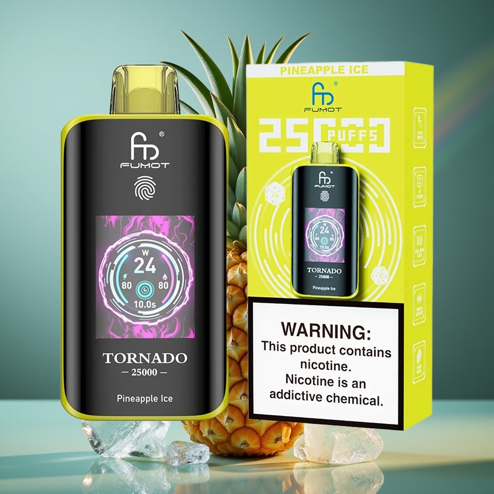 Wholesale Lithuania Fumot Tornado 25000 Puffs Ananasų Ledas 700mAh 20ml