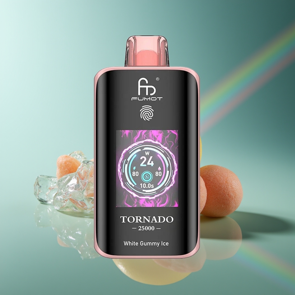 Wholesale Lithuania Fumot Tornado 25000 Puffs Baltoji Guminukų Ledas 700mAh 20ml