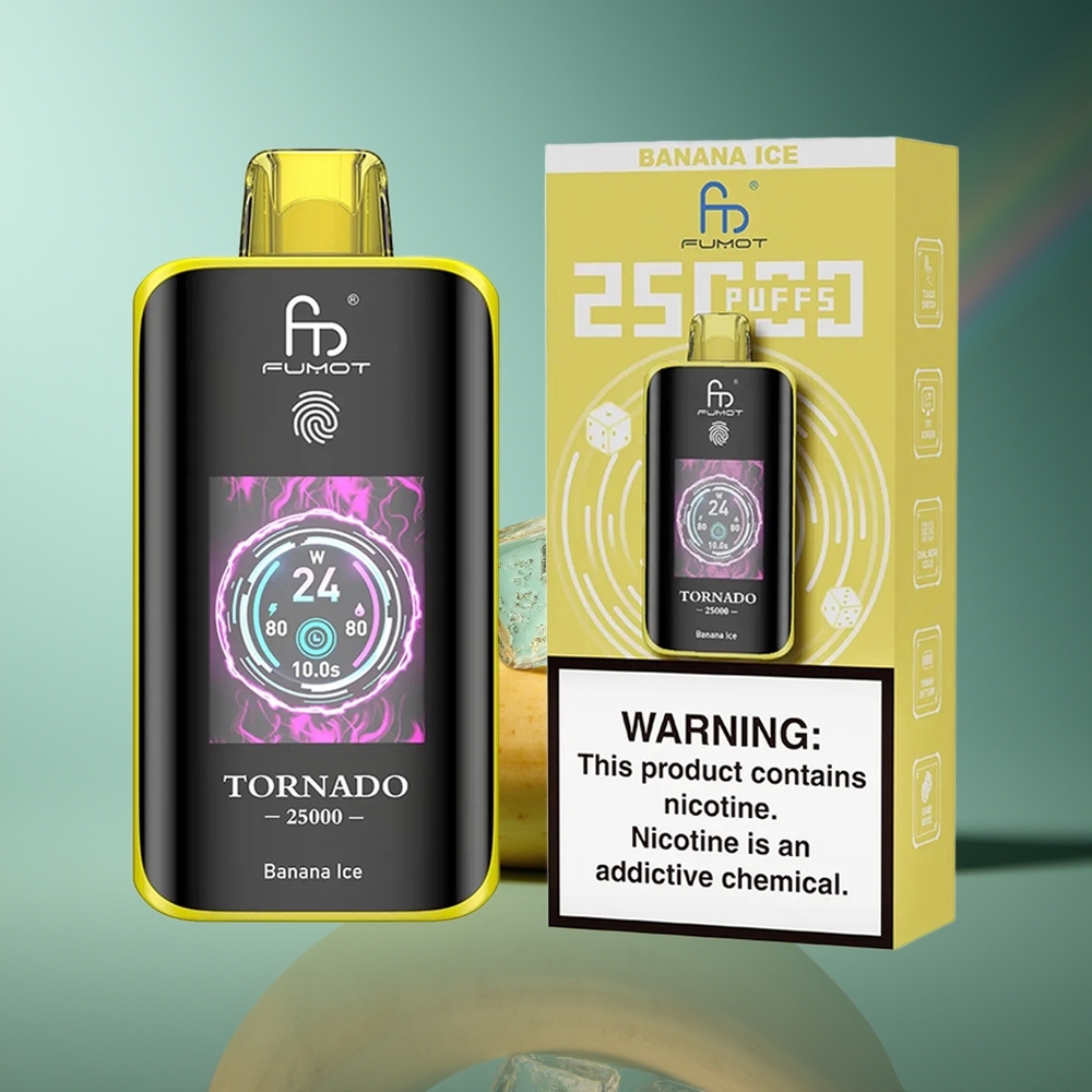 Wholesale Lithuania Fumot Tornado 25000 Puffs Bananasų Ledas 700mAh 20ml