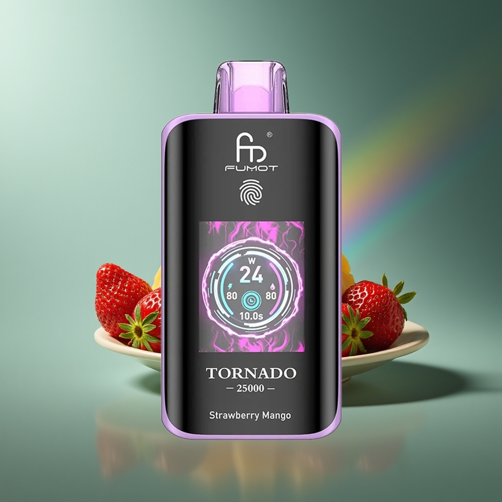 Wholesale Lithuania Fumot Tornado 25000 Puffs Braškių Mango 700mAh 20ml