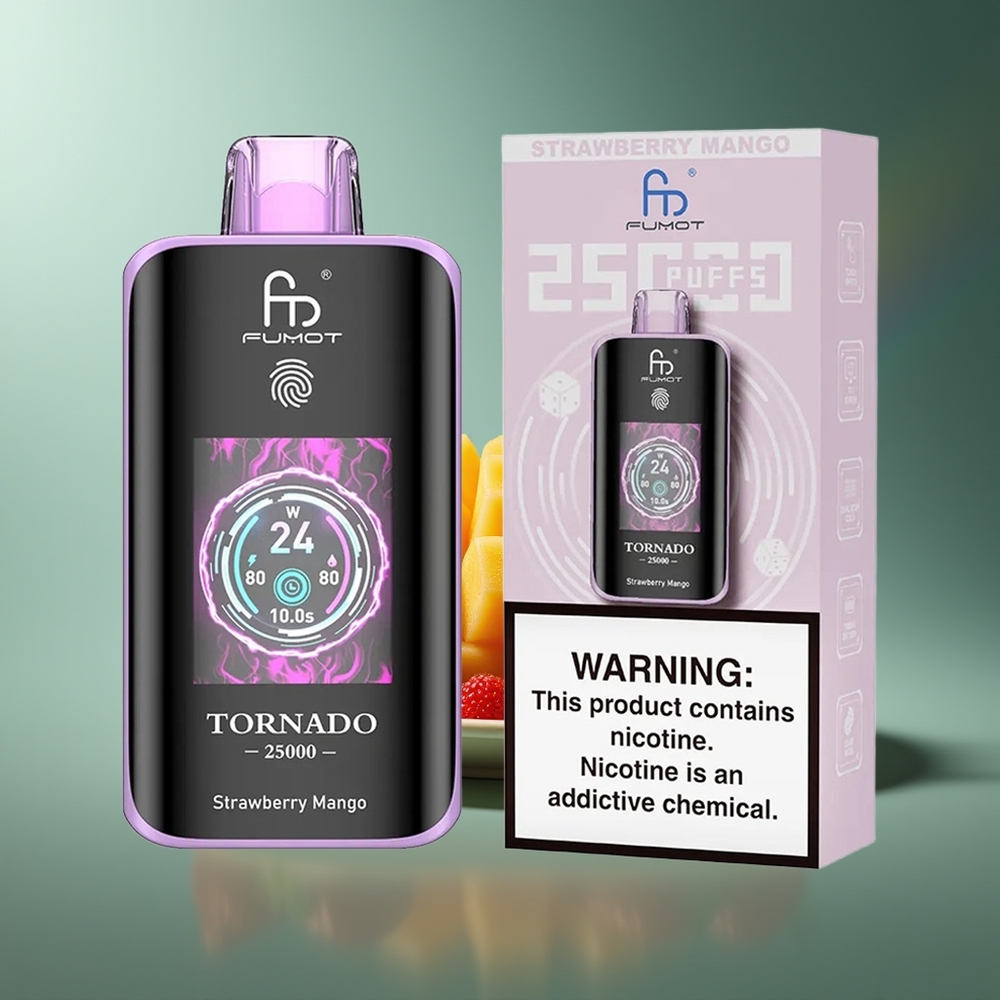 Wholesale Lithuania Fumot Tornado 25000 Puffs Braškių Mango 700mAh 20ml