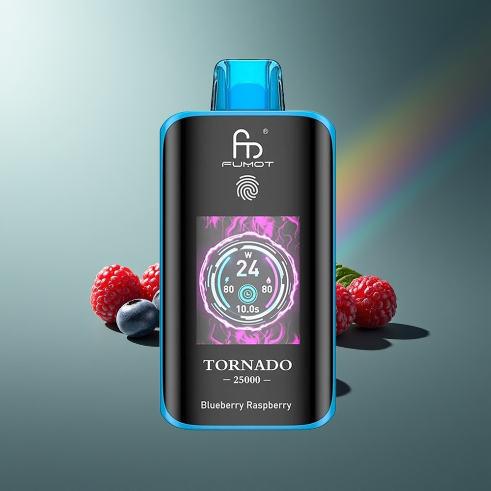 Wholesale Lithuania Fumot Tornado 25000 Puffs Mėlynųjų Gervuogių Aviečių 20ml 700mAh
