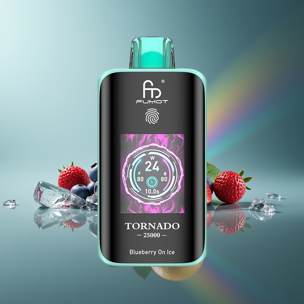 Wholesale Lithuania Fumot Tornado 25000 Puffs Mėlynės Su Ledu 20ml 700mAh