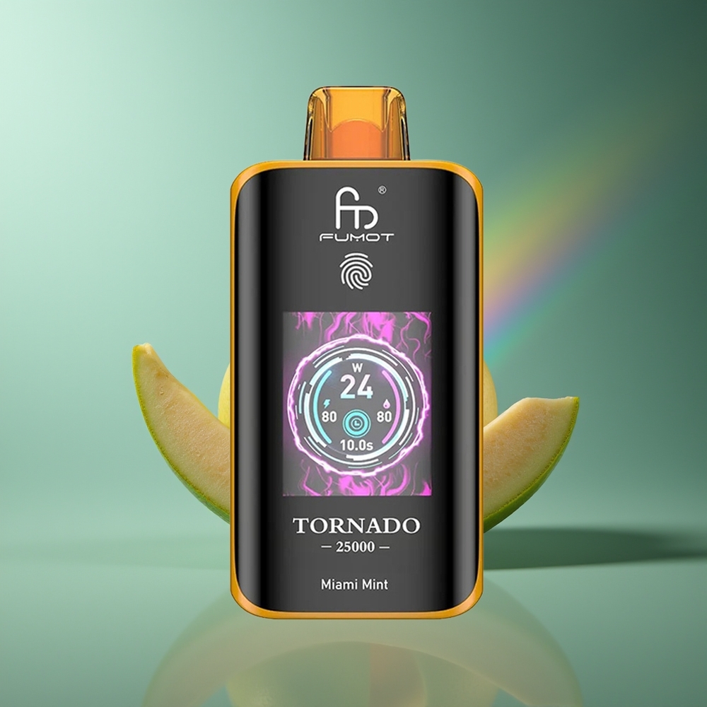 Wholesale Lithuania Fumot Tornado 25000 Puffs Majų Mėta 20ml 700mAh