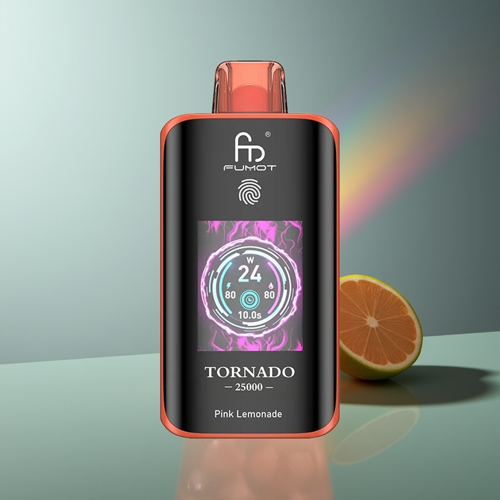 Wholesale Lithuania Fumot Tornado 25000 Puffs Rožinis Citrinų Limonadas 20ml 700mAh