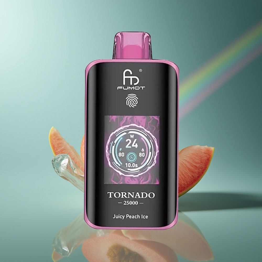 Wholesale Lithuania Fumot Tornado 25000 Puffs Sultinga Persikas Ledas 700mAh 20ml