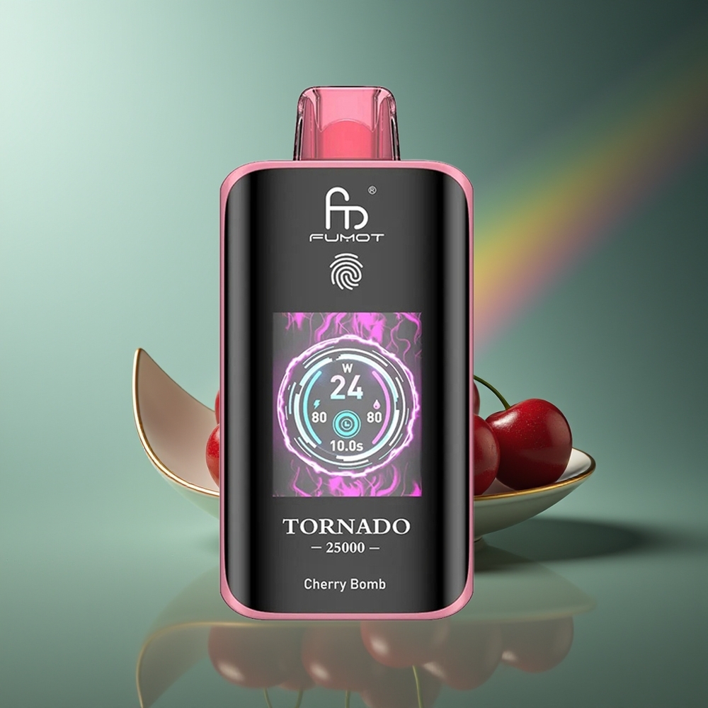 Wholesale Lithuania Fumot Tornado 25000 Puffs Vyšnių Bomba 20ml 700mAh