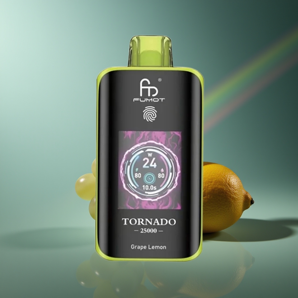 Wholesale Lithuania Fumot Tornado 25000 Puffs Vynuogės Citrina 20ml 700mAh