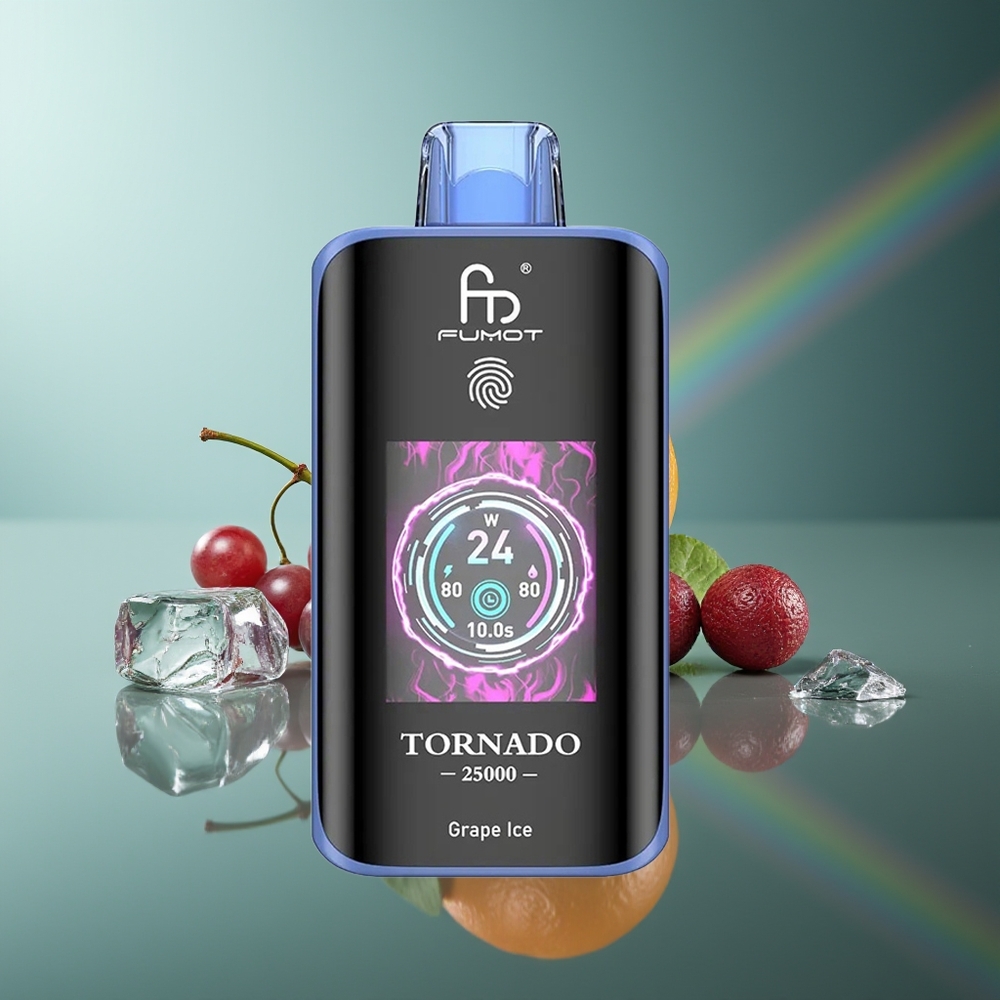 Wholesale Lithuania Fumot Tornado 25000 Puffs Vynuogių Ledas 20ml 700mAh