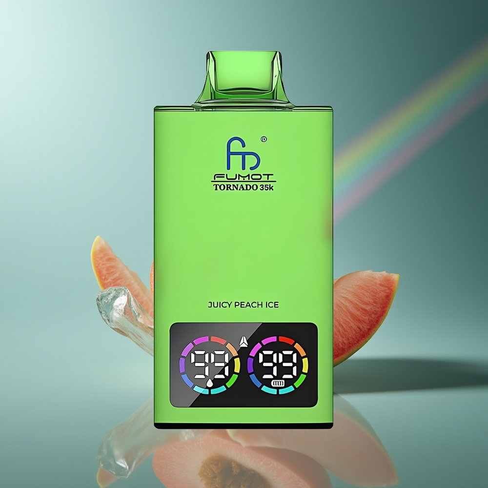Wholesale Lithuania Fumot Tornado 35000 15ml Juicy Peach Ice USB-C