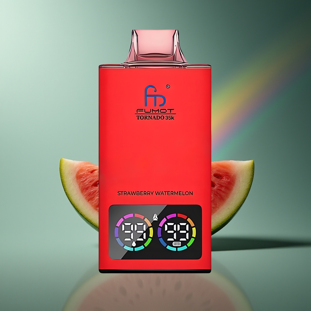Wholesale Lithuania Fumot Tornado 35000 Braškė Arbūzas Dual Mesh Coil USB-C
