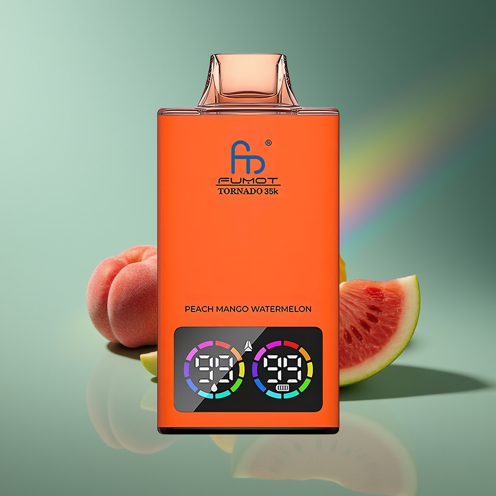 Wholesale Lithuania Fumot Tornado 35000 Persikų Mango Arbūzas Dual Mesh Coil USB-C