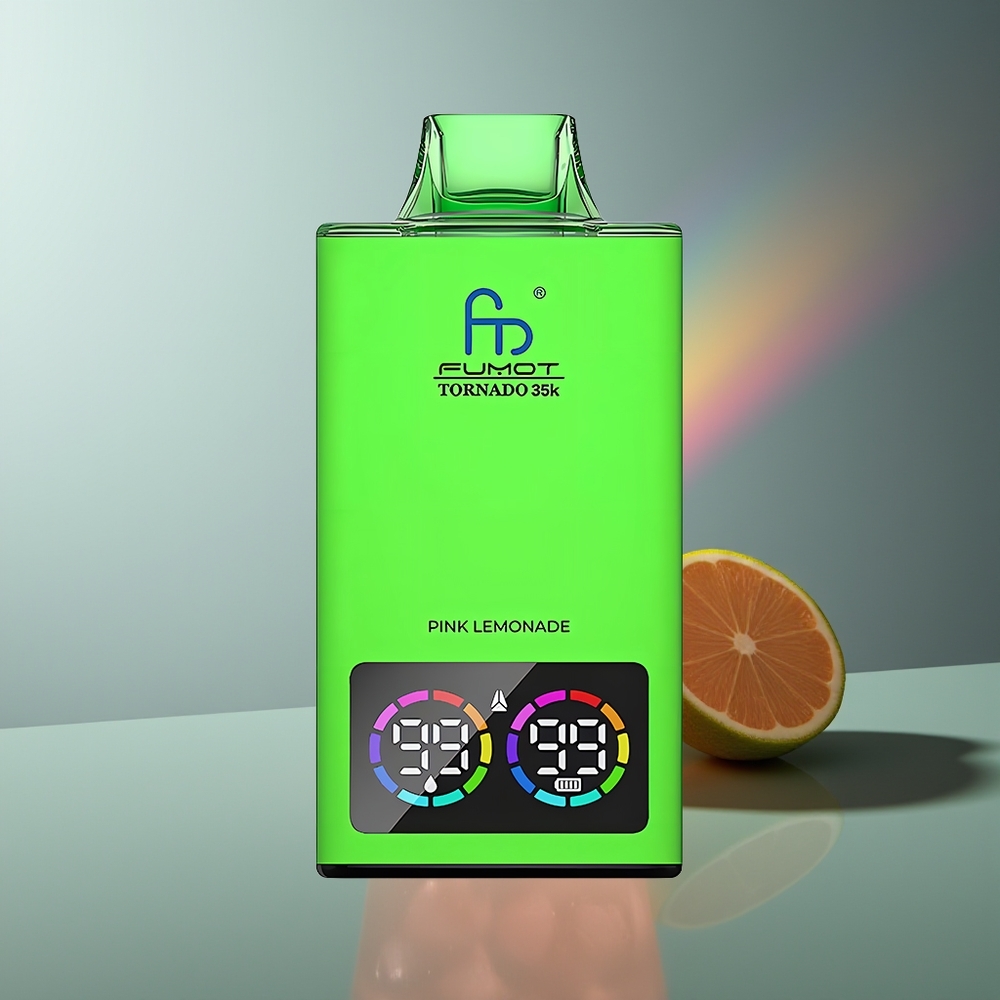 Wholesale Lithuania Fumot Tornado 35000 Rožinė Limonada Dual Mesh Coil USB-C