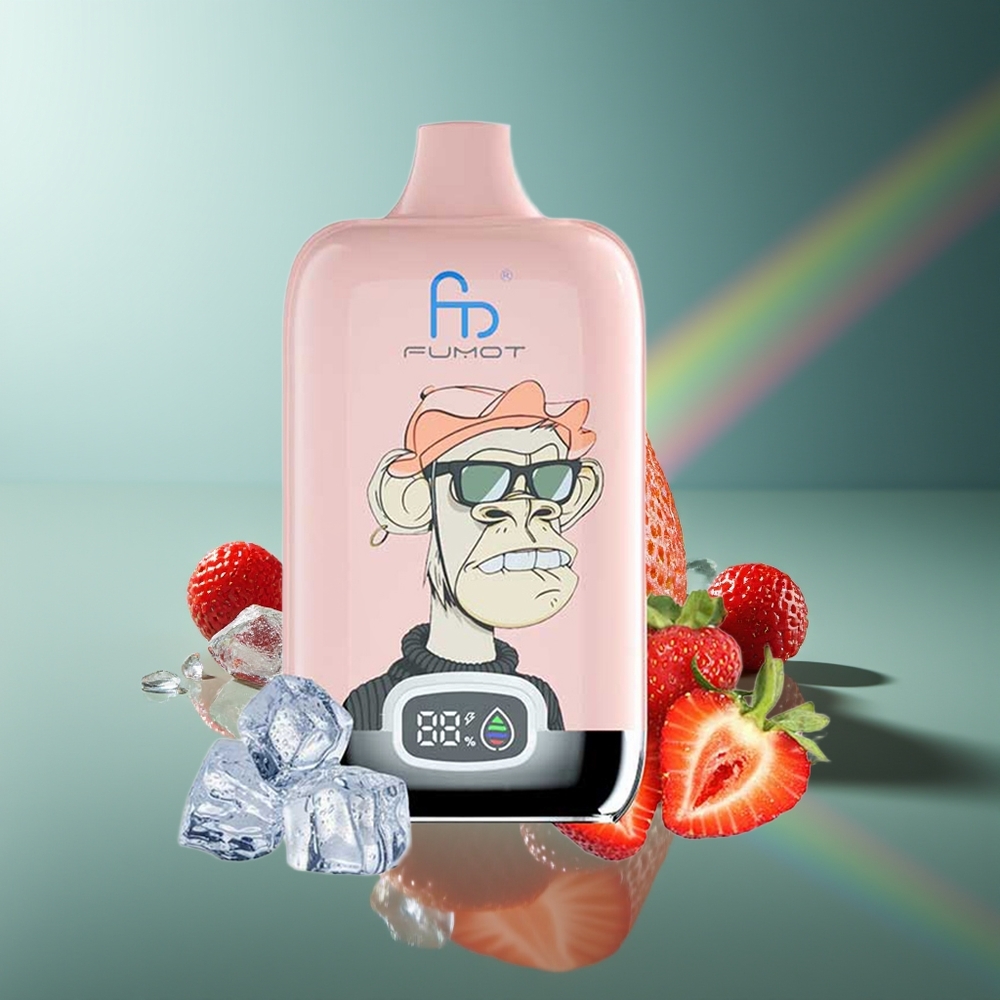 Wholesale Lithuania Fumot Tornado Digital Box 12000 Puffs Braškės Ledas 20ml Type-C