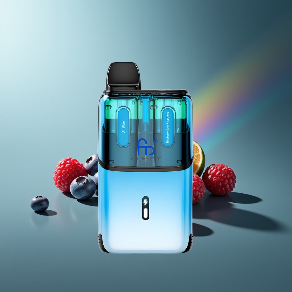 Wholesale Lithuania Fumot Ultra T32000 32000 Pūkų 24ml Mėlynasis Dr Blue - Mėlynės Rūgščios Avietės