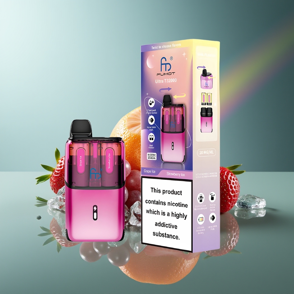 Wholesale Lithuania Fumot Ultra T32000 32000 Puffs 20mg Vynuogės Ledas - Braškių Ledas
