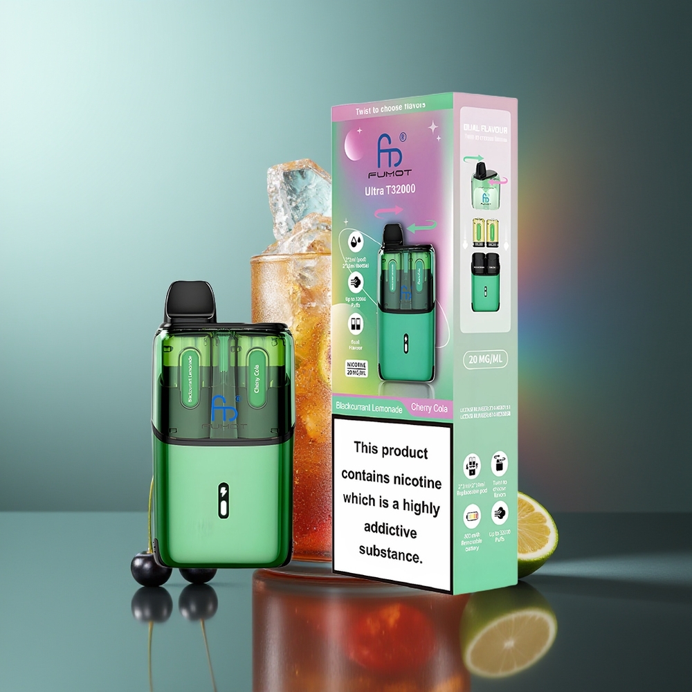 Wholesale Lithuania Fumot Ultra T32000 32000 pūkštelėjimų Juodųjų serbentų limonadas - Vyšnių kolą 24ml