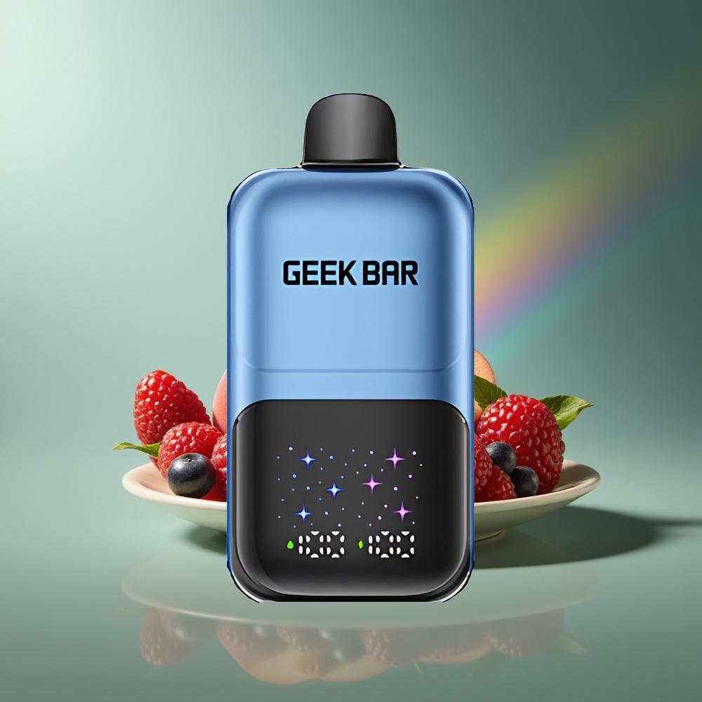 Wholesale Lithuania GEEK BAR 2GO 50000 Pufų Persikas & Uogos Interaktyvus Didelis Ekranas