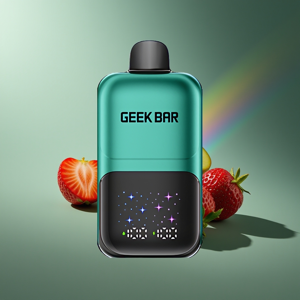Wholesale Lithuania GEEK BAR 2GO 50000 Puffs Braškių & Kiwi Interaktyvus Didelis Ekranas Dvigubos Talpos