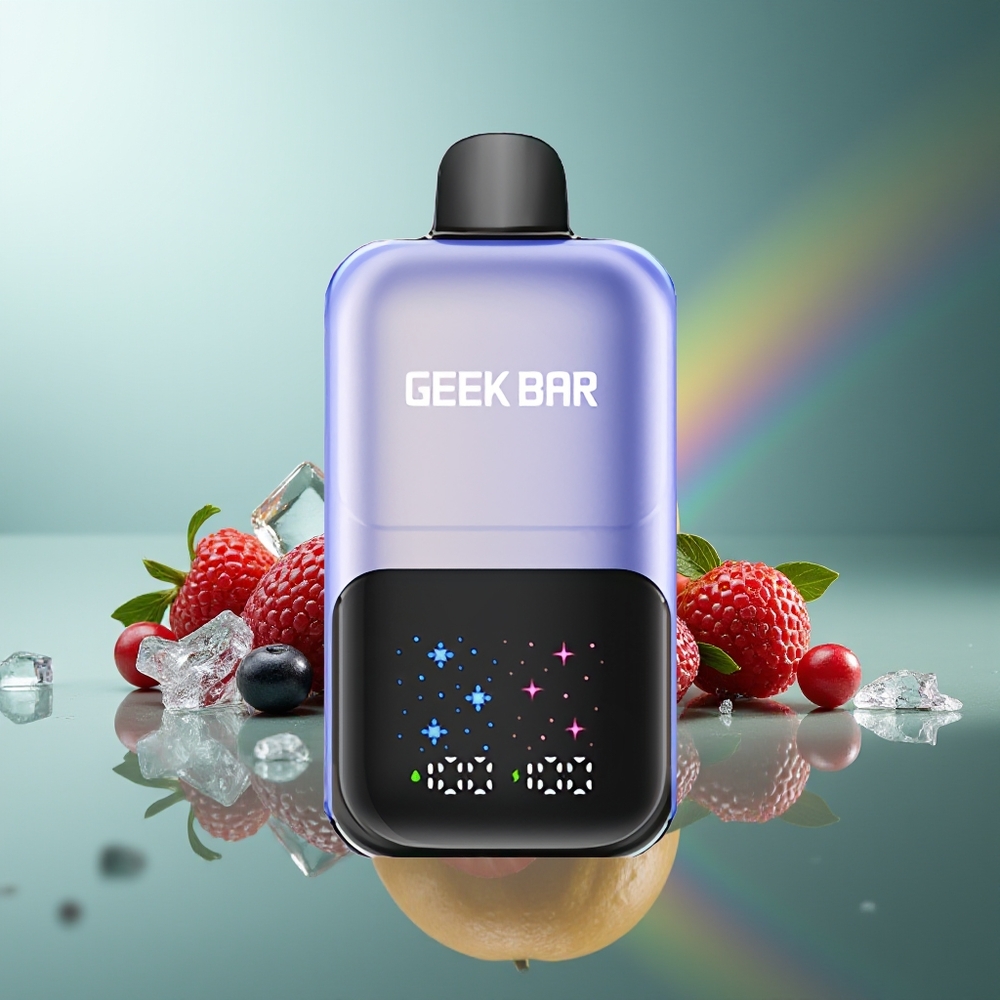 Wholesale Lithuania GEEK BAR 2GO 50000 Puffs Mišrios Uogos Ledas Interactive Large Screen Dual Tanks
