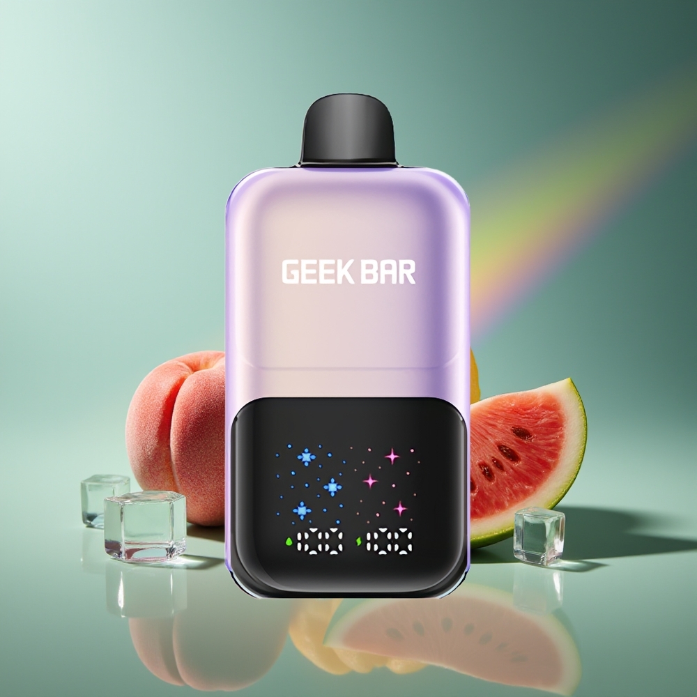 Wholesale Lithuania GEEK BAR 2GO 50000 Puffs Persikų Mango Arbūzas Ledas Interaktyvus Didelis Ekranas Dvigubos Talpos