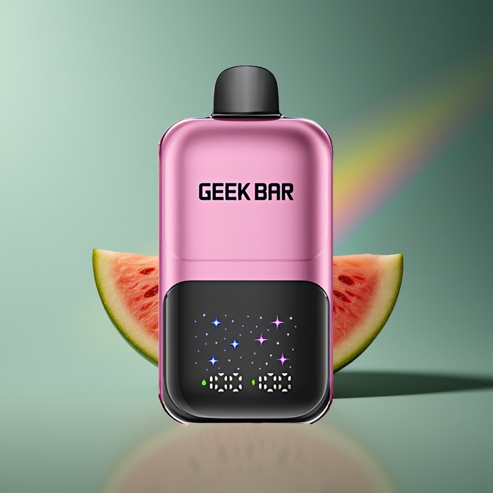 Wholesale Lithuania GEEK BAR 2GO 50000 Puffs Persikas & Arbūzas Didelis Ekranas Dviguba Talpa