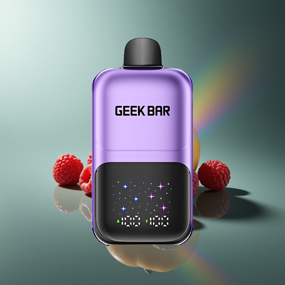 Wholesale Lithuania GEEK BAR 2GO 50000 Puffs Vynuogės & Avietės Vienkartinės Elektroninės Cigaretės Pen with Large Screen & Dual Tanks